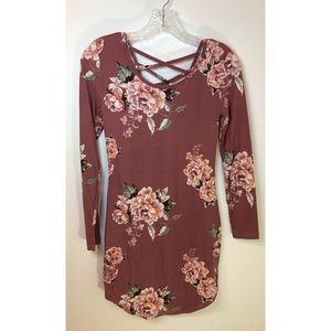 Fall Flower Dress. Size Small 3-5.